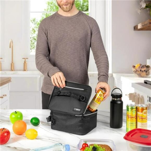 Insulated Lunch Box Bag Leakproof Soft Cooler for Work School Kids Adults Travel - Picture 2 of 7